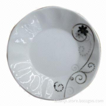 Tea plate for ice cream glass cup, porcelain material